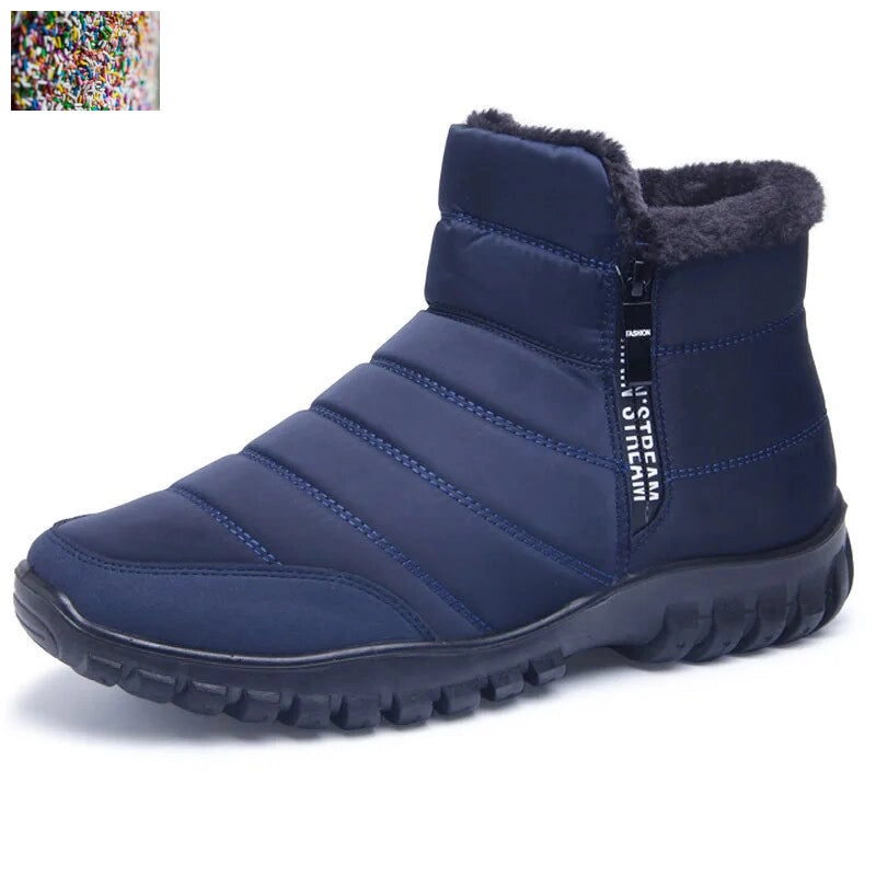 Winter Snow Boots Men Waterproof Casual Cotton Shoes Flat Comfortable Man Footwear Plus Size 46 Ankle Boots Women