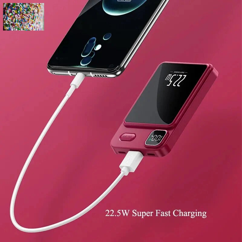 30000mAh Wireless Fast Charging Power Bank 22.5W, Thin and Portable