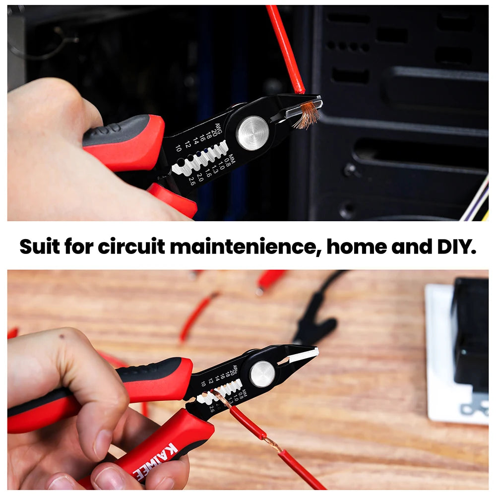 KAIWEETS KWS-102 Multifunctional Wire Stripper Pliers - Stripping, Cutting, Crimping - Accurate Design