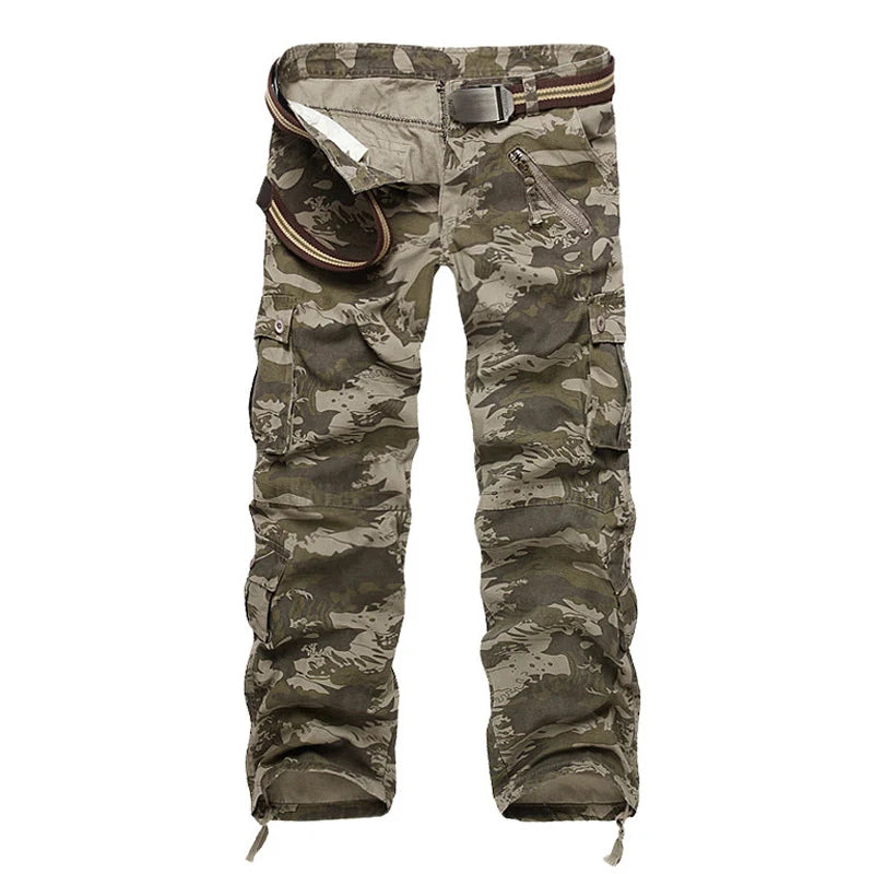 Men's Camo Cargo Pants - 7 Colors, Chinese Size, Hand-Measured, Fast Shipping