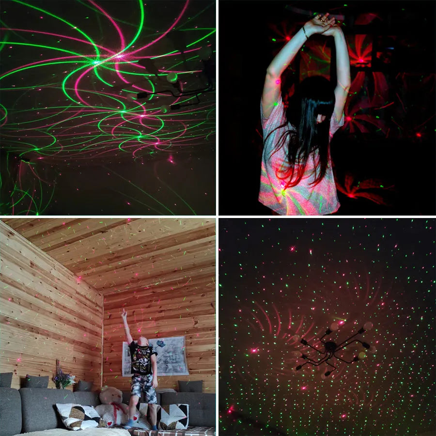 4in1 Mini Laser Projector for Party, Disco, DJ, Club - ESHINY