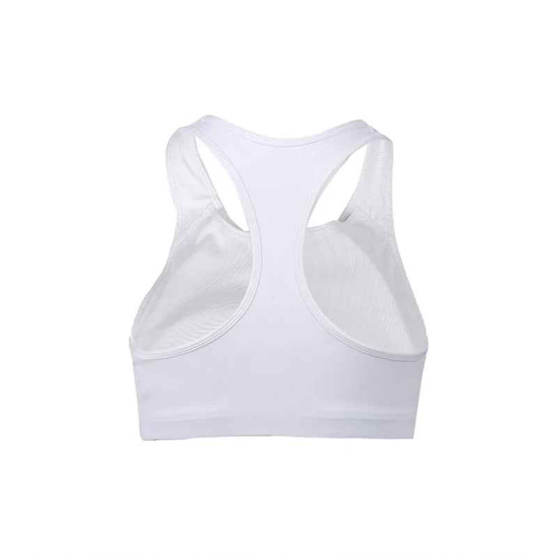 Original NIKE Swoosh Dri-FIT Women's Sports Bras Sportswear Running Fitness Solid Color Slim-Fit Sports Underwear White BV3637