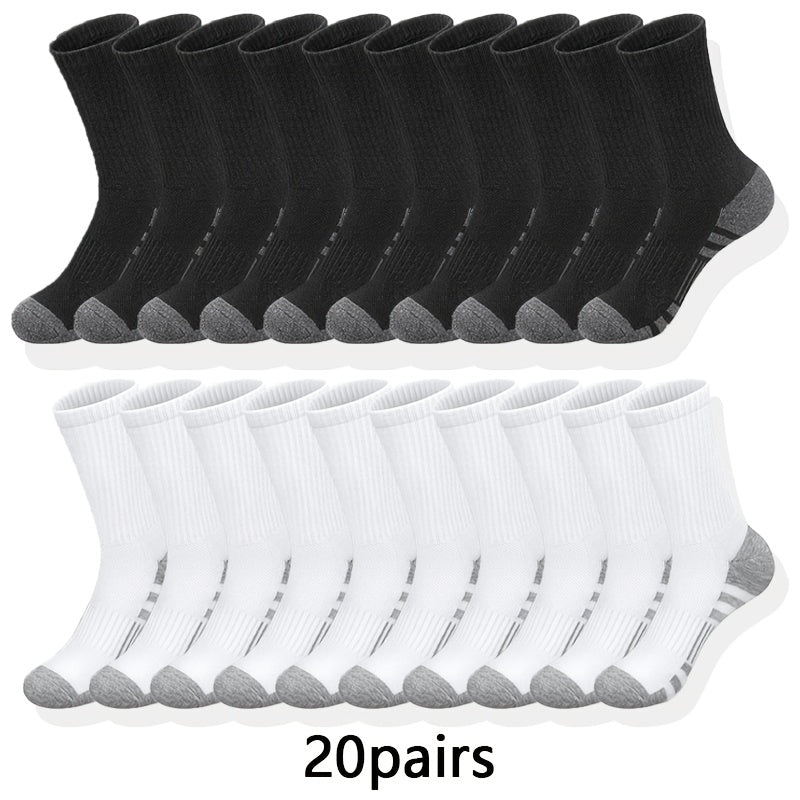 Classic Striped Crew Socks - Unisex, Breathable, Durable, Machine Washable