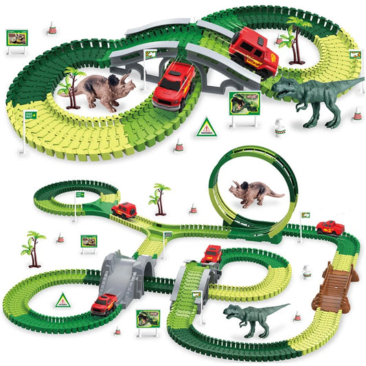 Flexible Dinosaur Track Toy Set - Develop Imagination & Creativity - Eco-Friendly & Safe - Perfect Gift for Kids