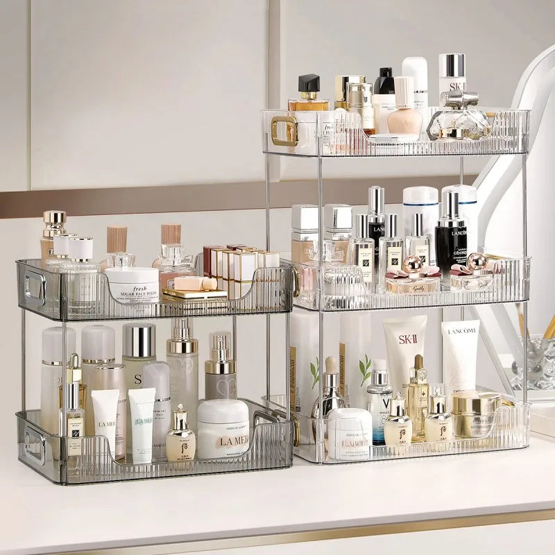 Large Capacity Bathroom Organizer Shelf for Skincare & Makeup