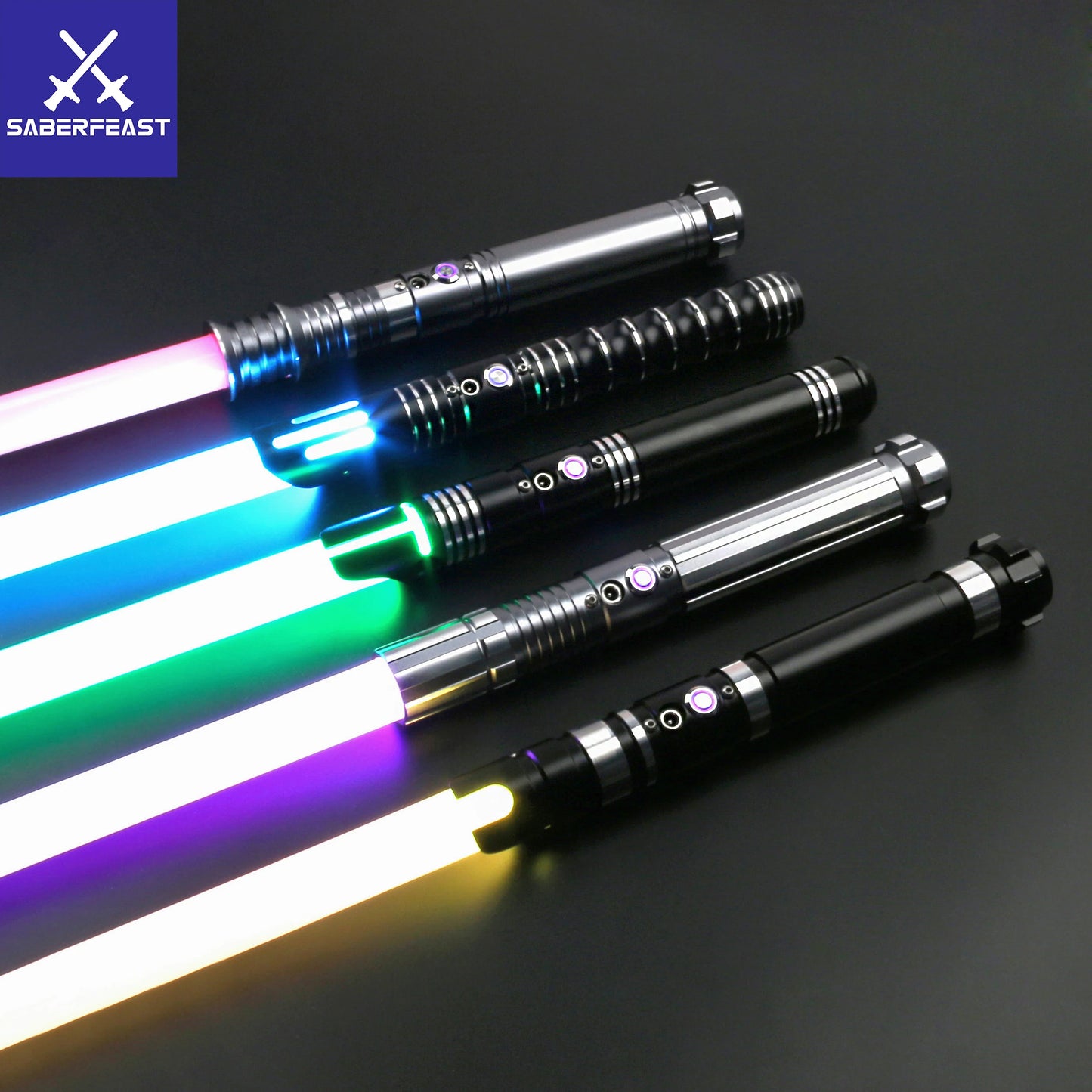 Luminous VIP-SaberFeast Lightsaber - RGB Swing Combat FOC Metal Handle Gift for Kids
